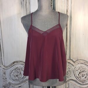 Intimately Free People Sexy Spaghetti Strap T Back Muted Raspberry Cami Size SP